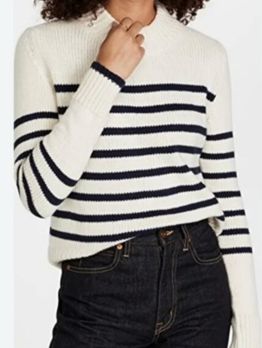 Faherty Cuddle Striped Crew Neck Sweater Sz. LG